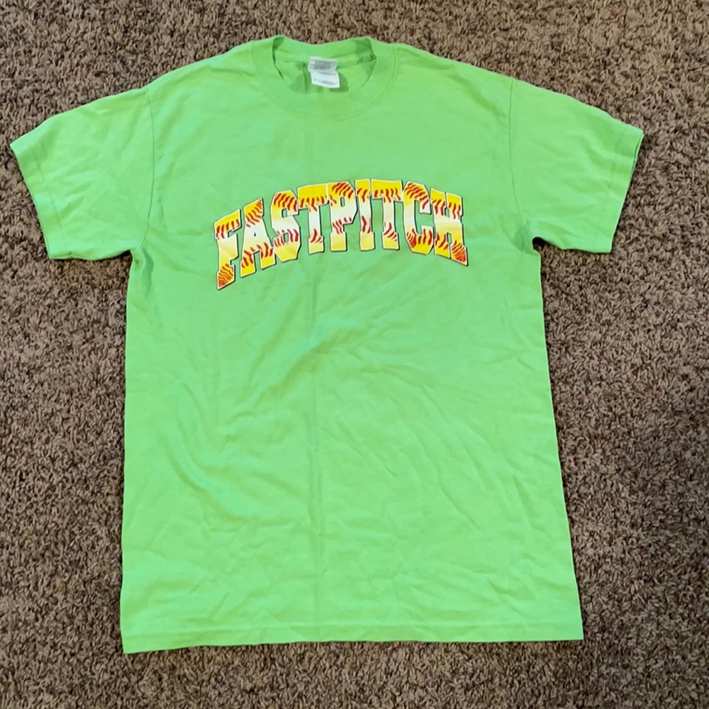 Lime Green Softball T-shirt